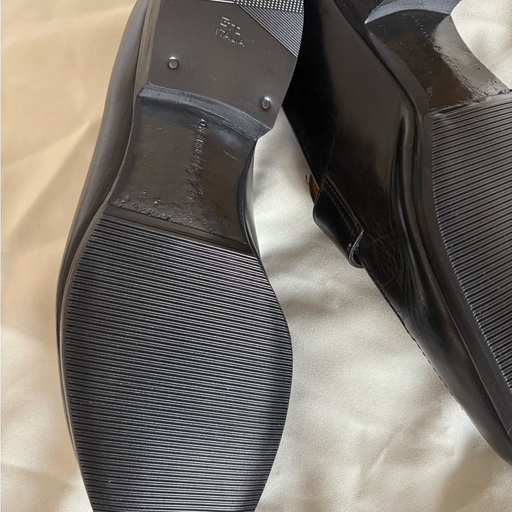 Men's Black Leather Loafers - Picture 4 of 4